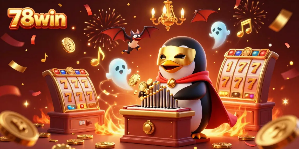 Engage in thrilling gameplay with 78win, where golden coins flow from a majestic organ amidst a vibrant casino atmosphere.